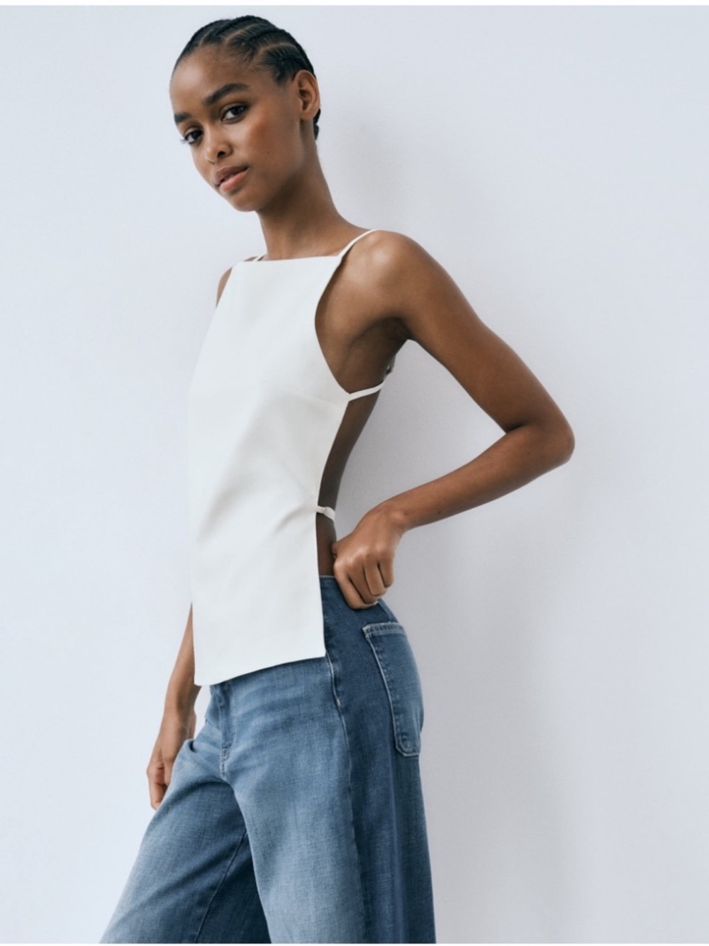 ZARA BACKLESS APRON TOP